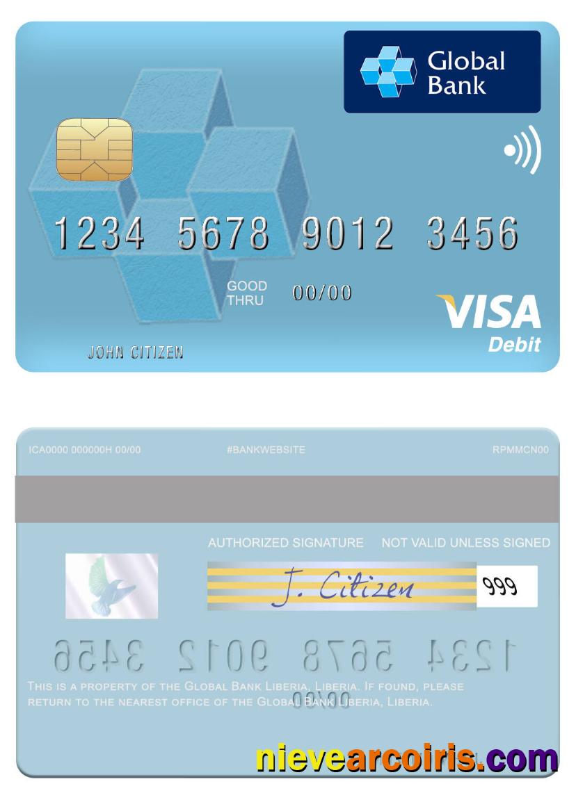Liberia Global Bank Liberia visa debit card